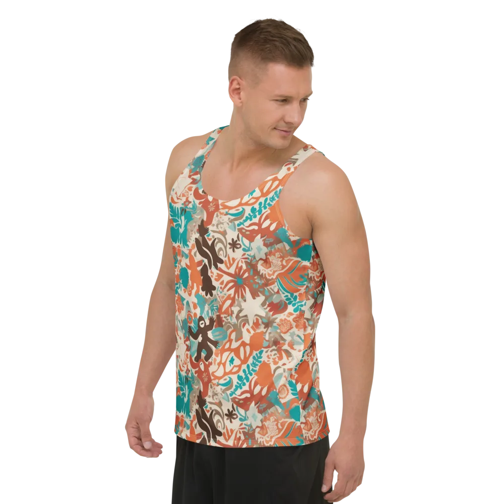 Tropical Cutout on Men's Tank Top — Left Front