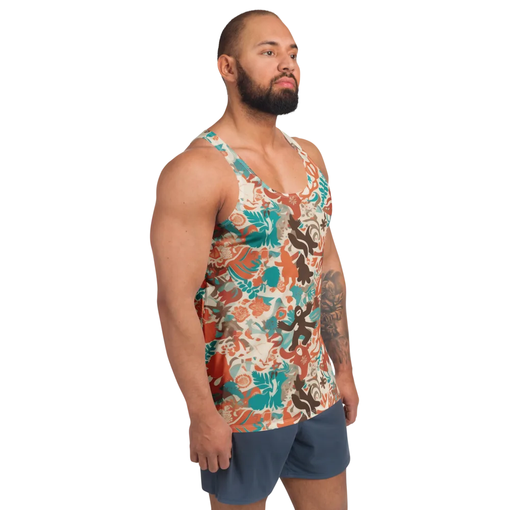 Tropical Cutout on Men's Tank Top — Right Front