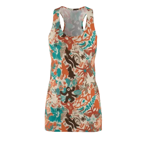 Tropical Cutout on a Racerback Dress