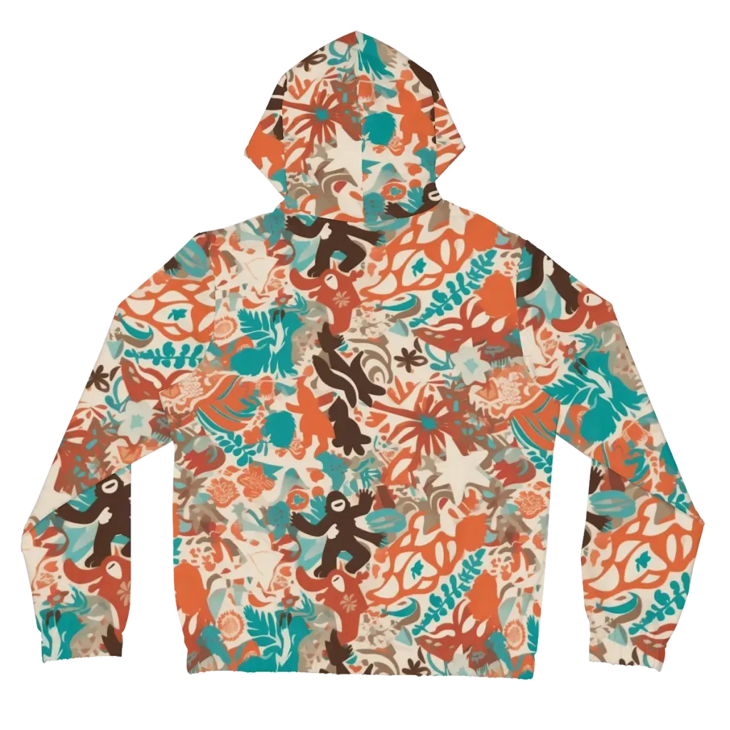 Tropical Cutout on Women's Full-Zip Hoodie — Back