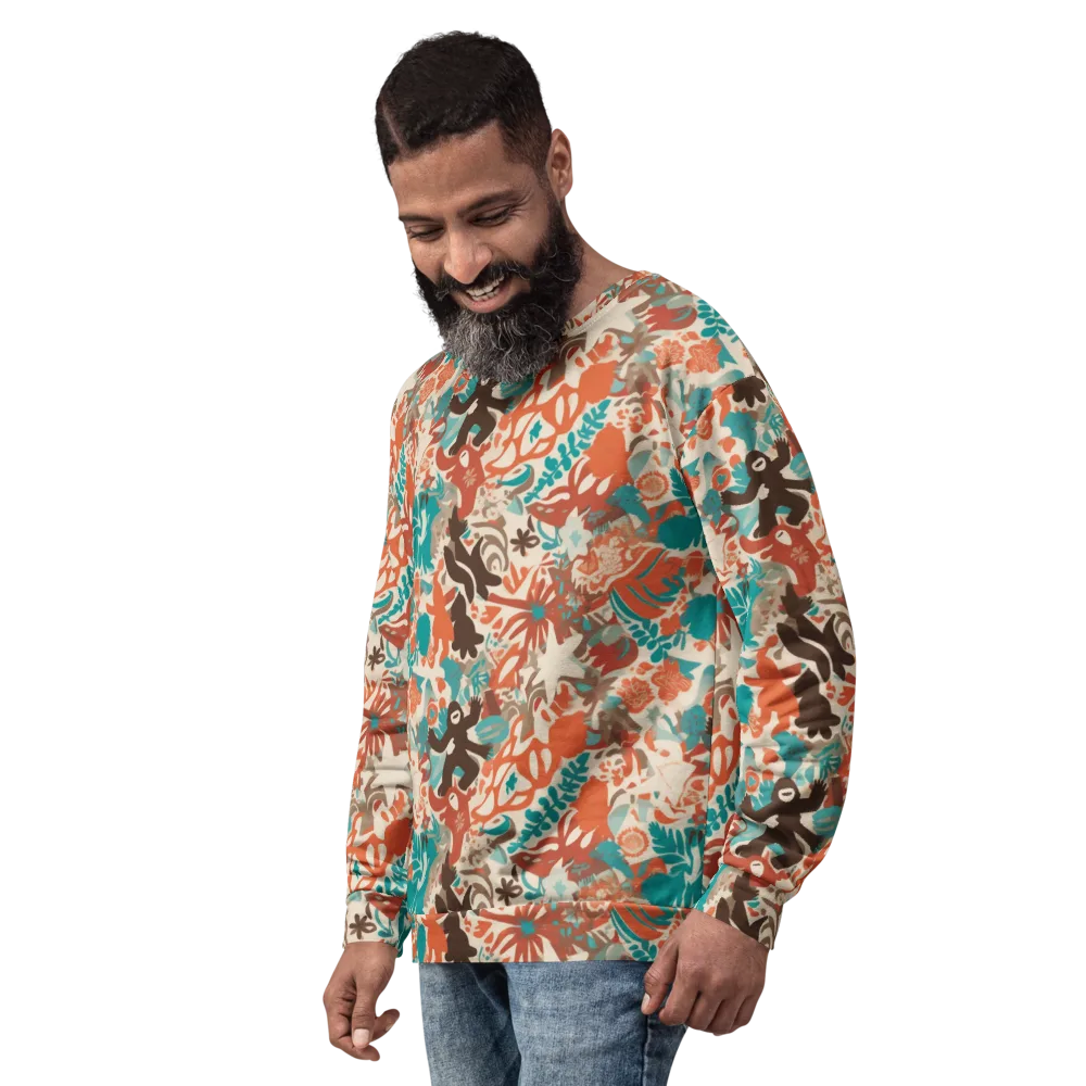 Tropical Cutout on Sweatshirt — Left Front