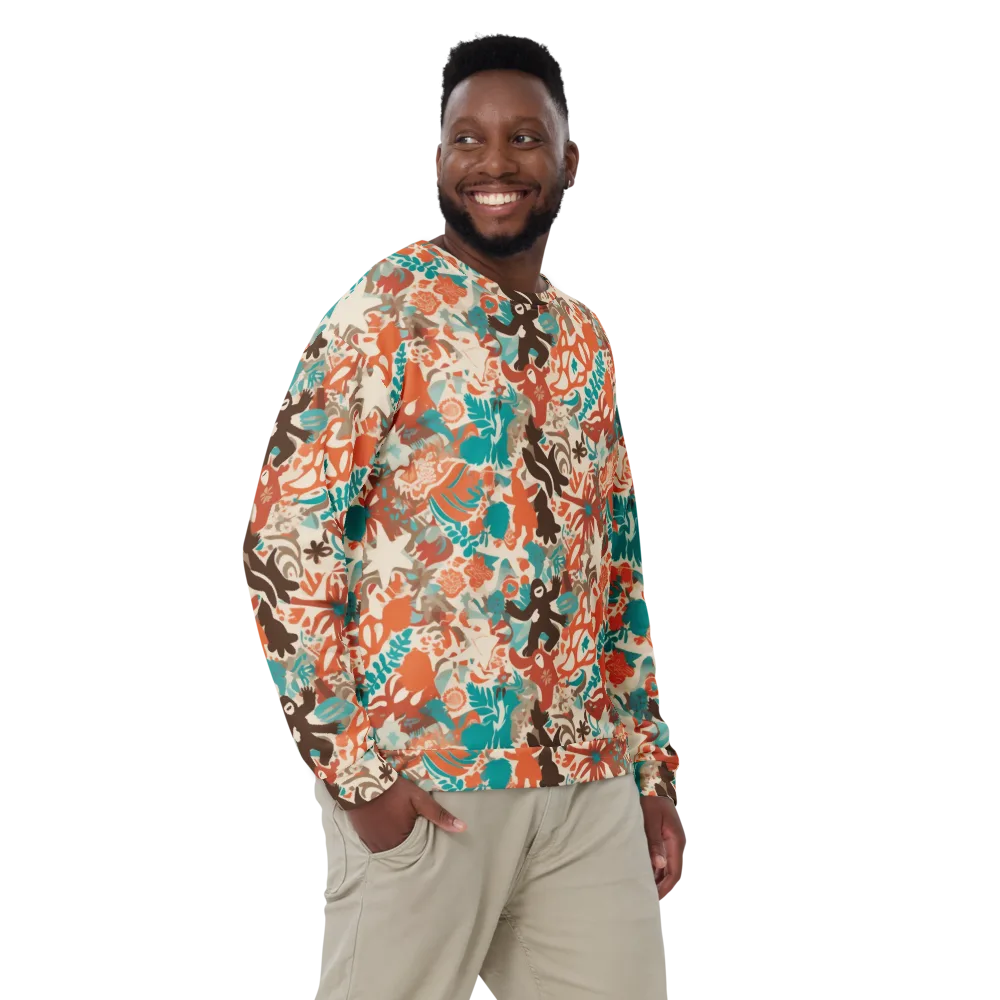 Tropical Cutout on Sweatshirt — Front
