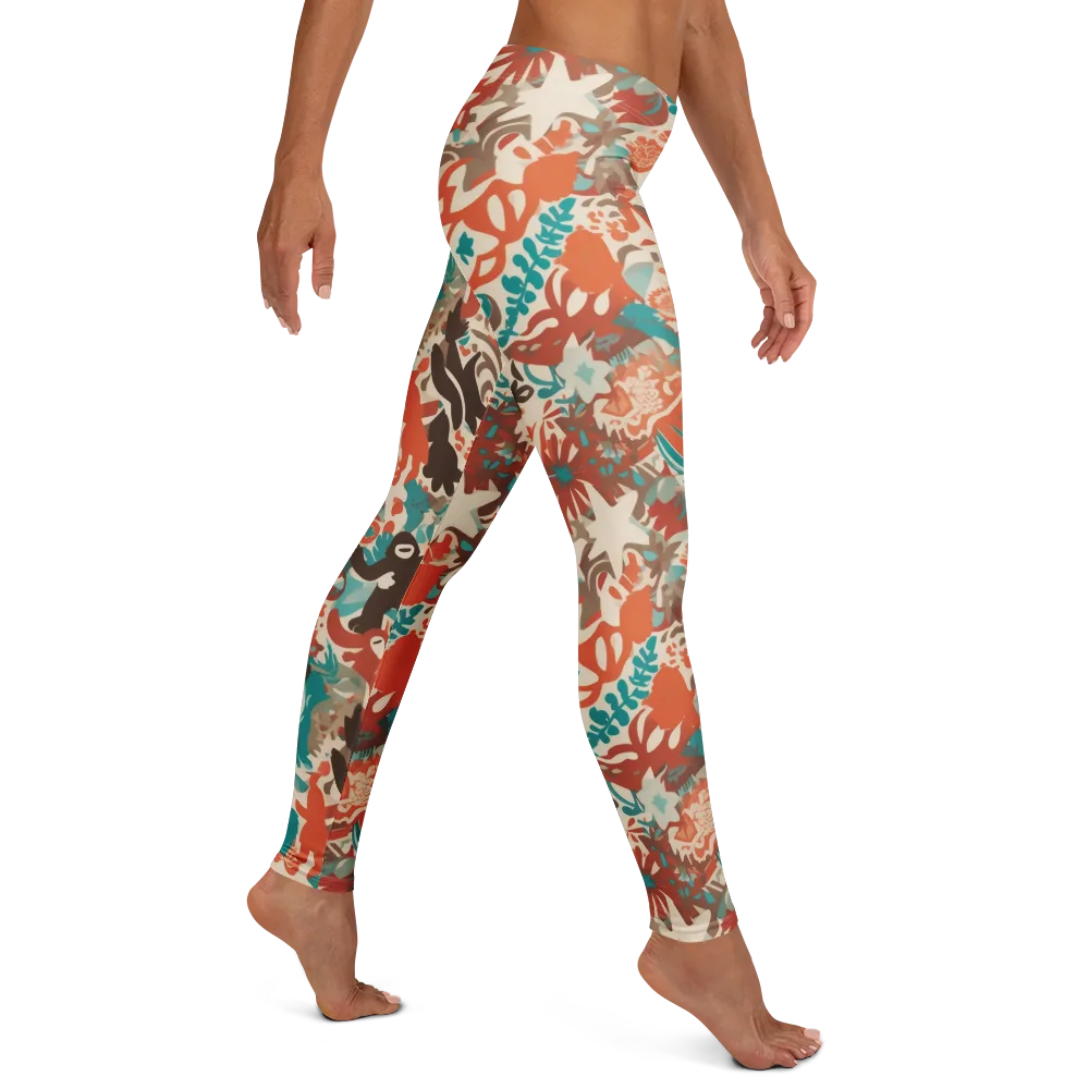 Tropical Cutout on Leggings — Right