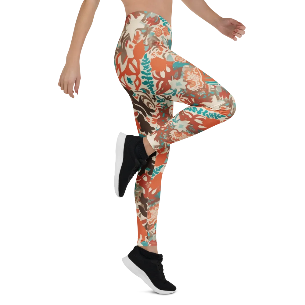 Tropical Cutout on Leggings — Right