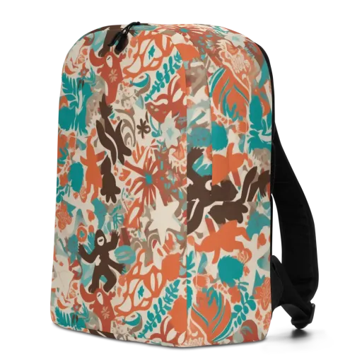 Tropical Cutout on Minimalist Backpack