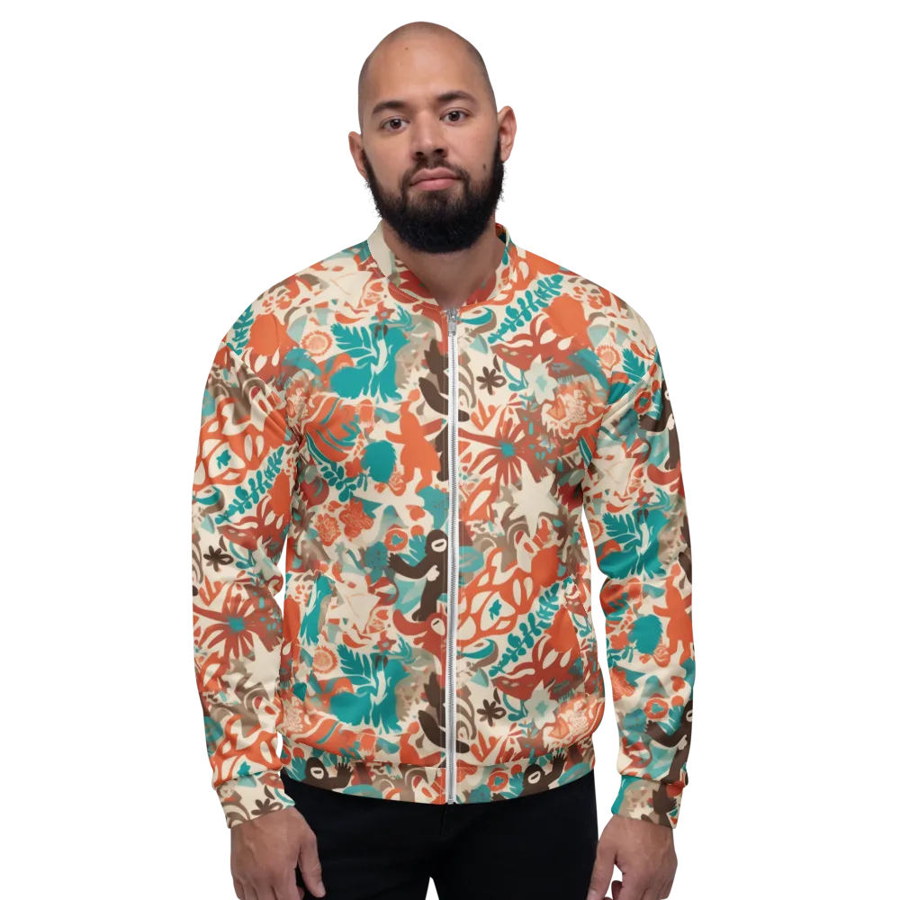 Tropical Cutout on Bomber Jacket — Front