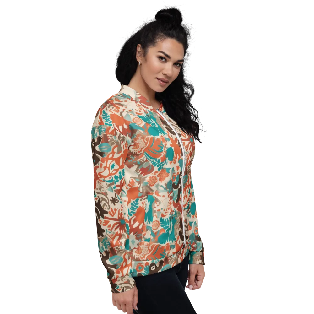 Tropical Cutout on Bomber Jacket — Right