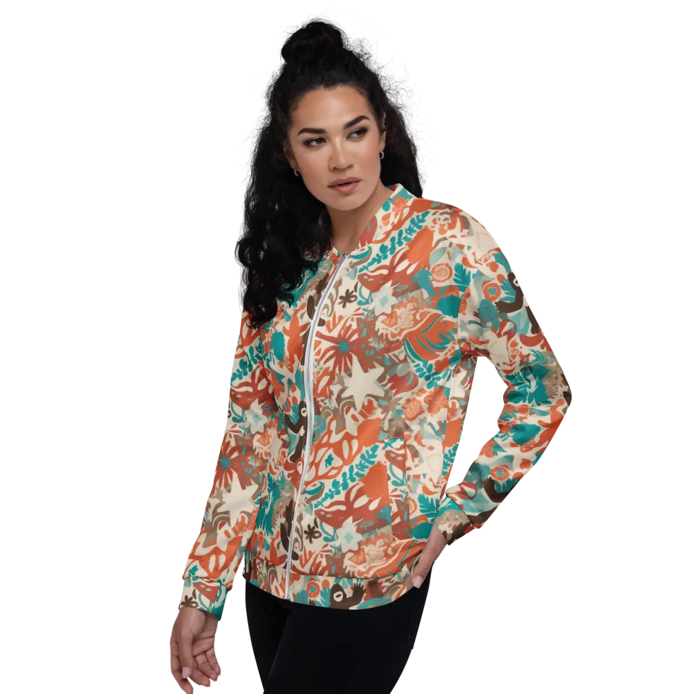 Tropical Cutout on Bomber Jacket — Left