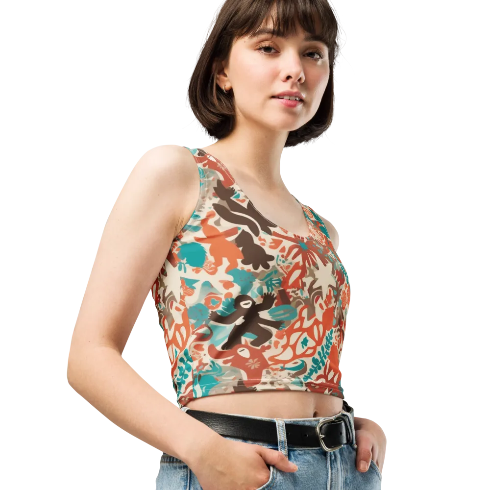 Tropical Cutout on Crop Top — Right Front