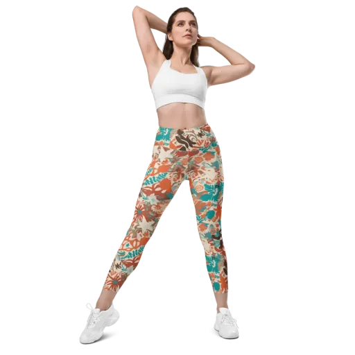Tropical Cutout on a Leggings with Pockets