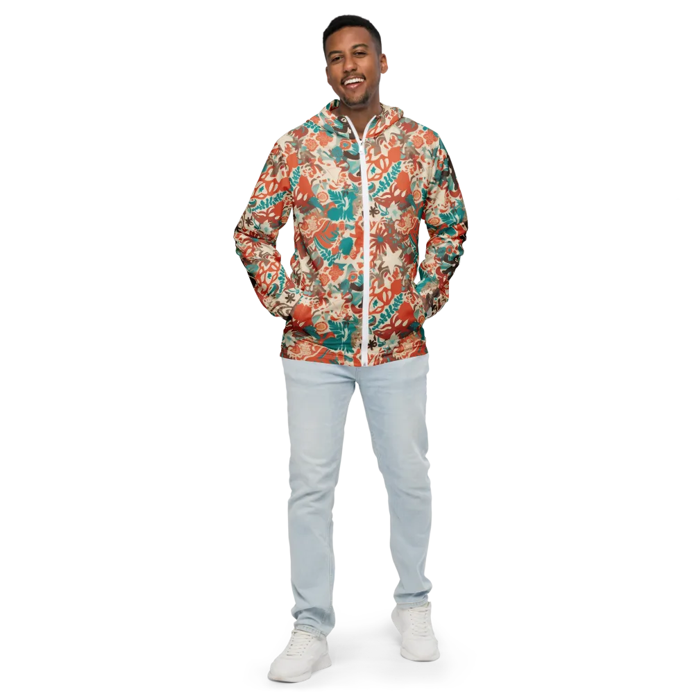 Tropical Cutout on Men's Windbreaker — Front