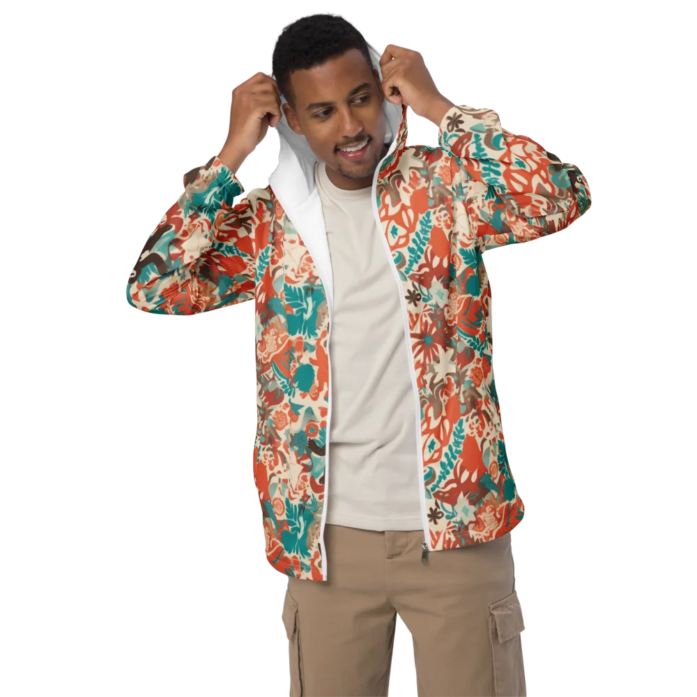 Tropical Cutout on Men's Windbreaker — Front