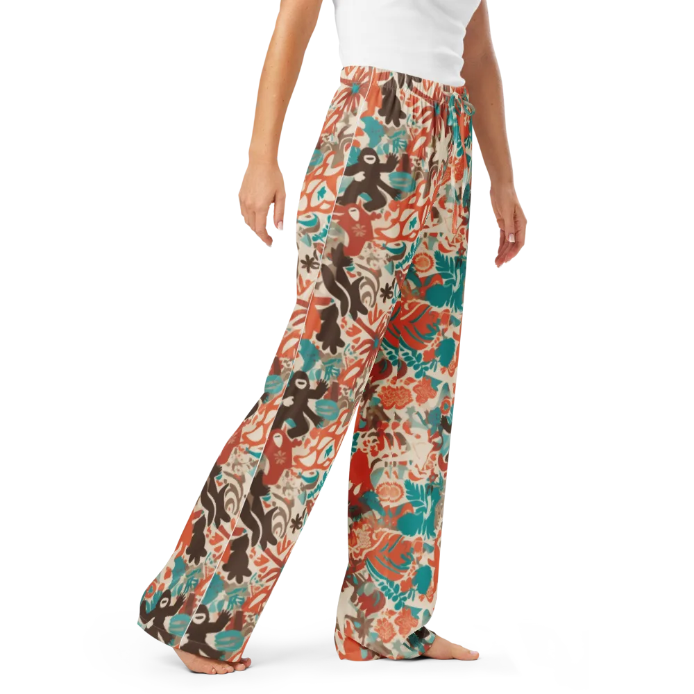 Tropical Cutout on Women's Pajama Pants — Right Front
