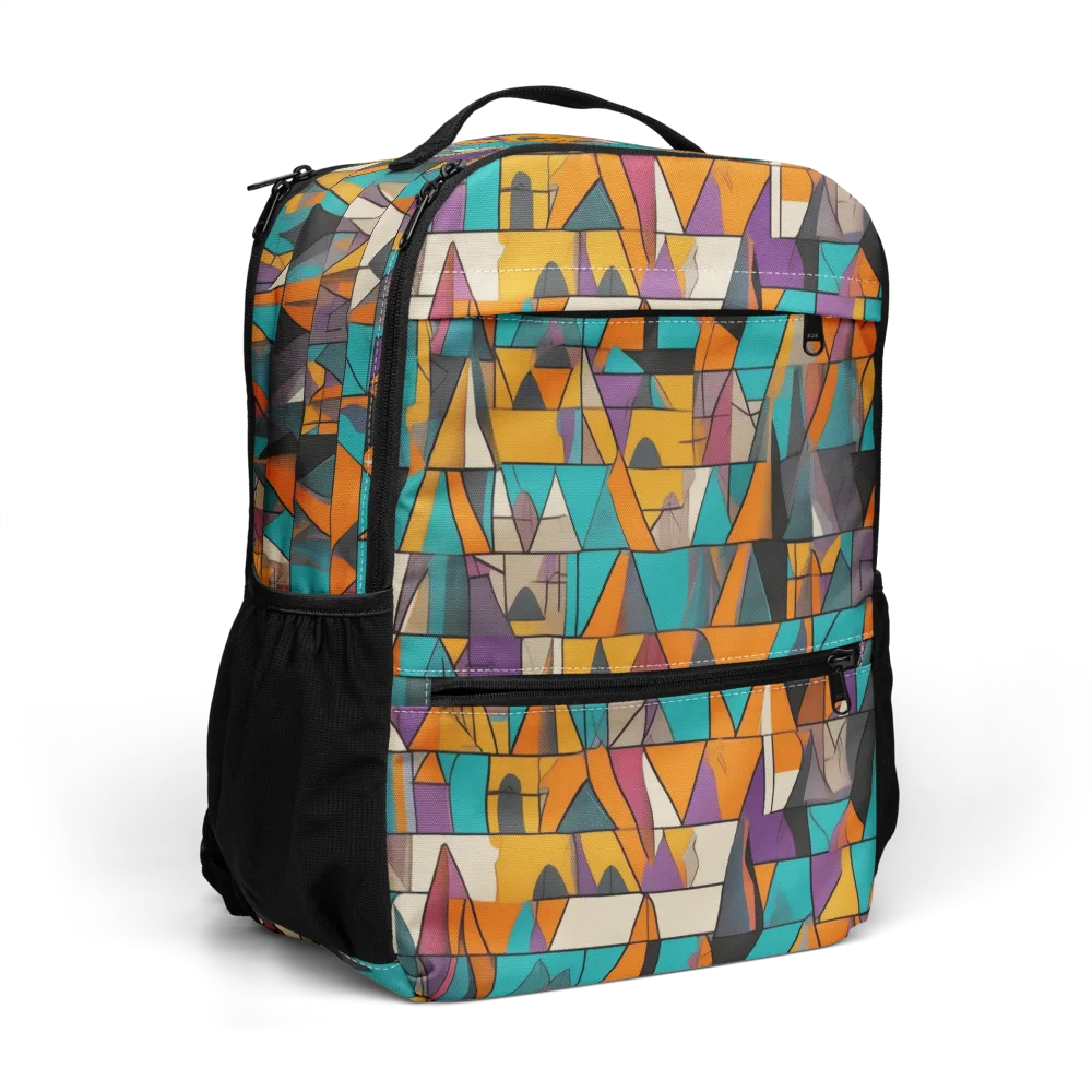 Amber Geometry on Utility Backpack — Right Front