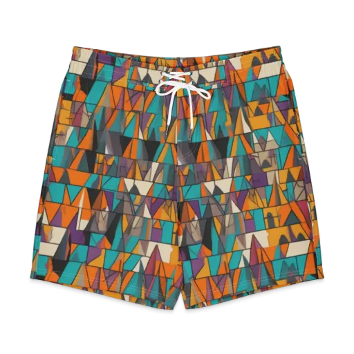 Amber Geometry on a Men's Board Shorts