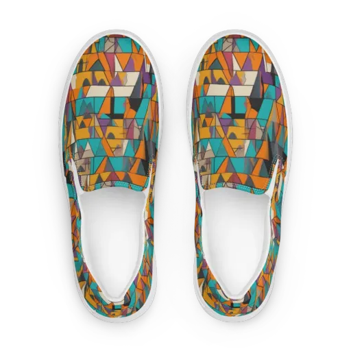 Amber Geometry on a Women's Slip-On Canvas Shoes