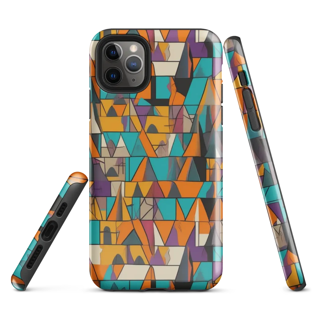 Amber Geometry on Tough Case for iPhone® — Front