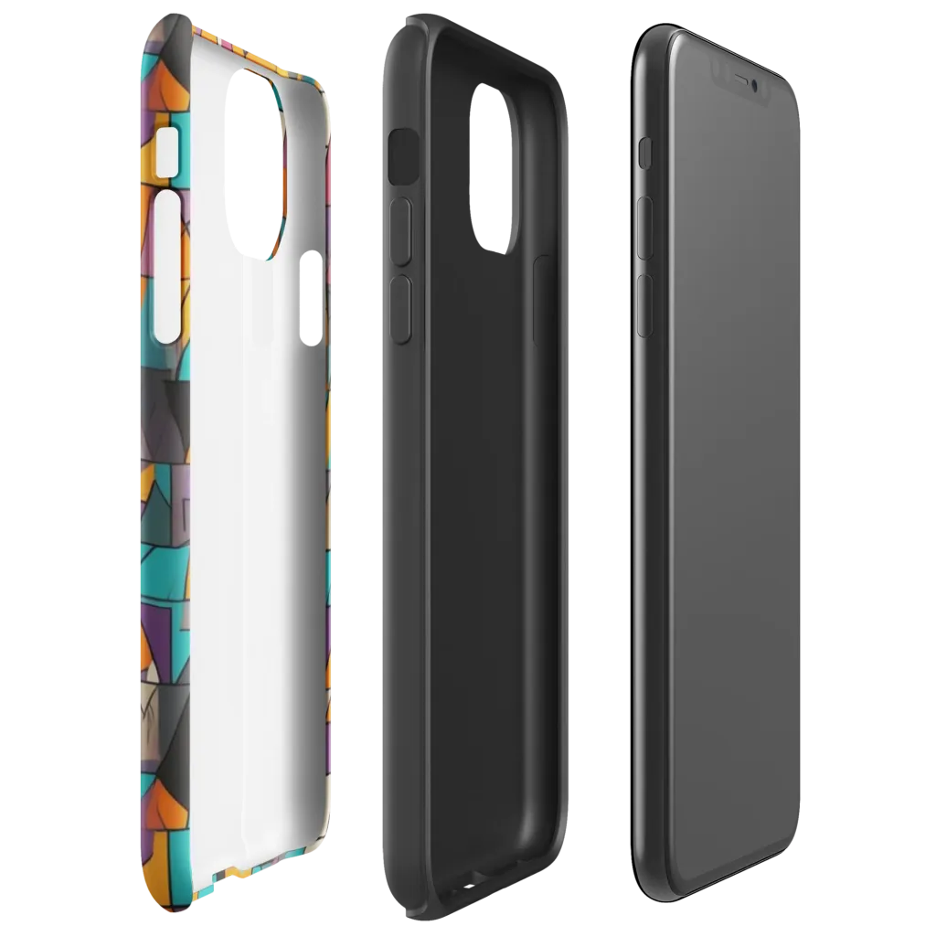 Amber Geometry on Tough Case for iPhone® — Right
