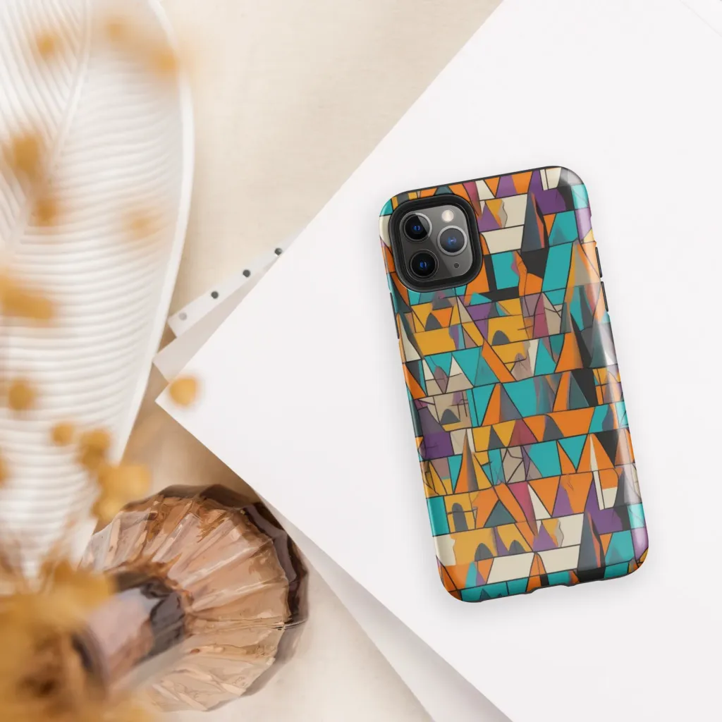 Amber Geometry on Tough Case for iPhone® — Front