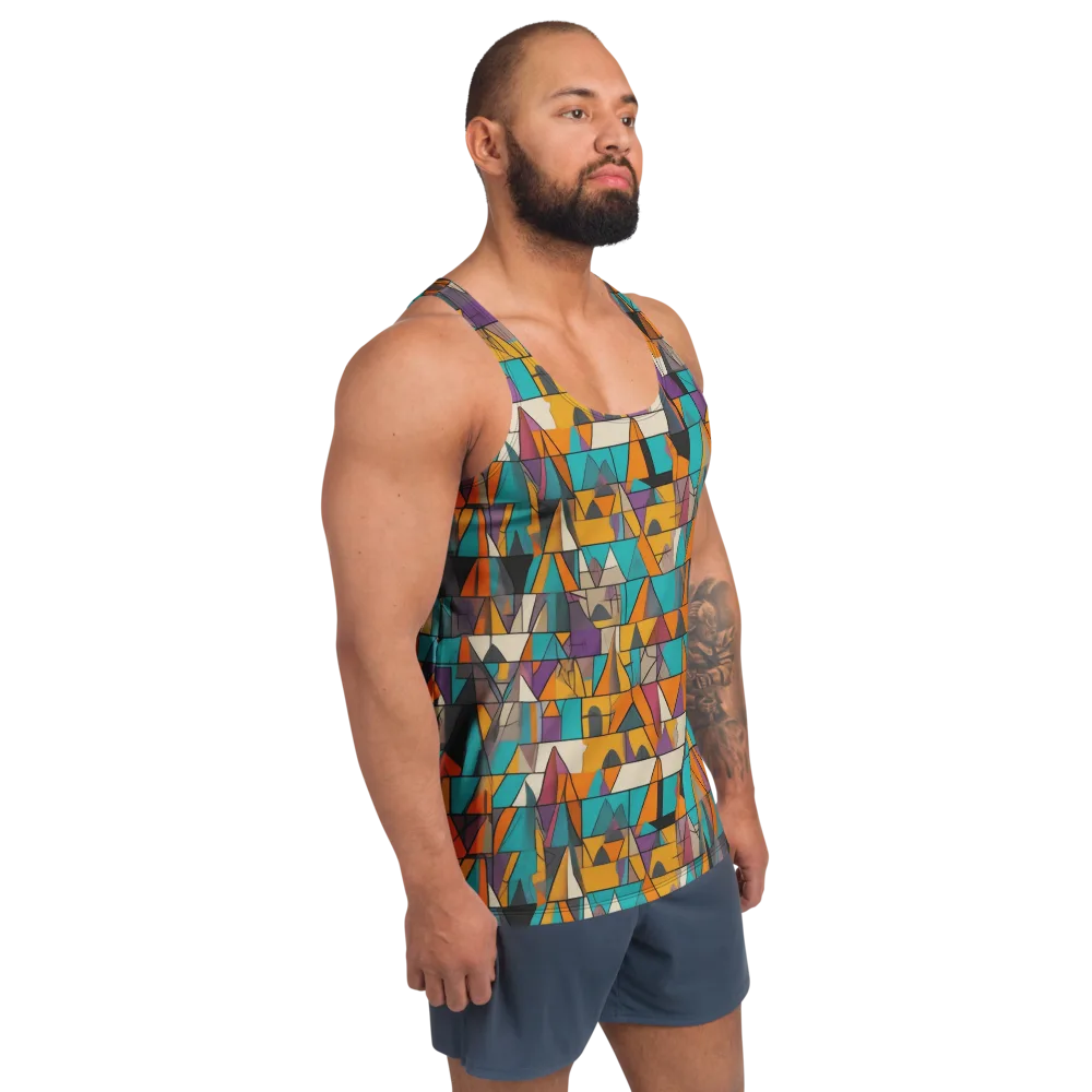 Amber Geometry on Men's Tank Top — Right Front