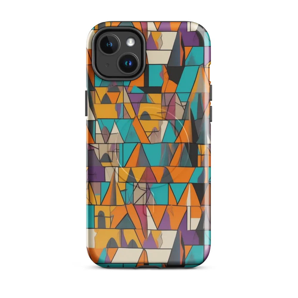 Amber Geometry on MagSafe Tough Case for iPhone® — Front