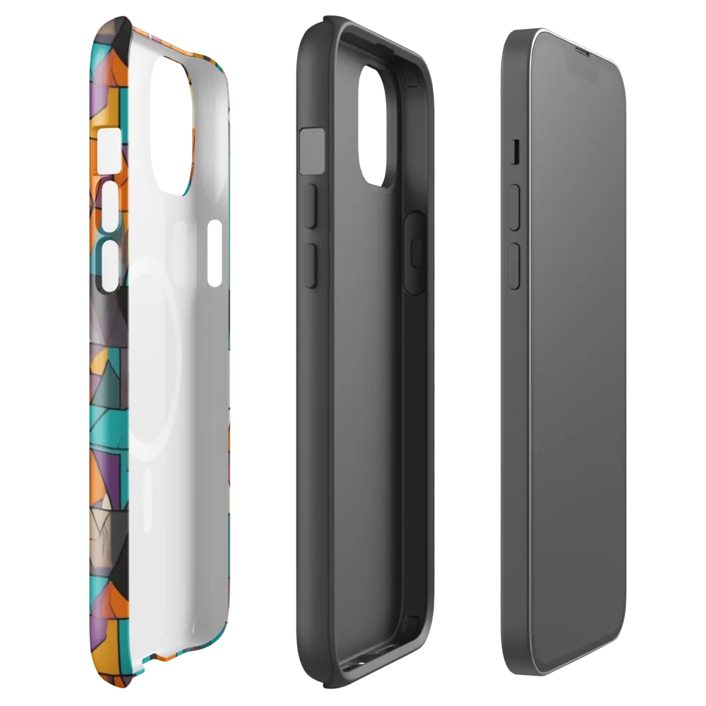 Amber Geometry on MagSafe Tough Case for iPhone® — Front