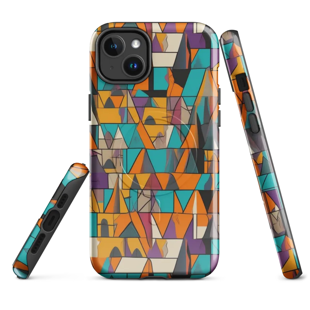 Amber Geometry on MagSafe Tough Case for iPhone® — Front