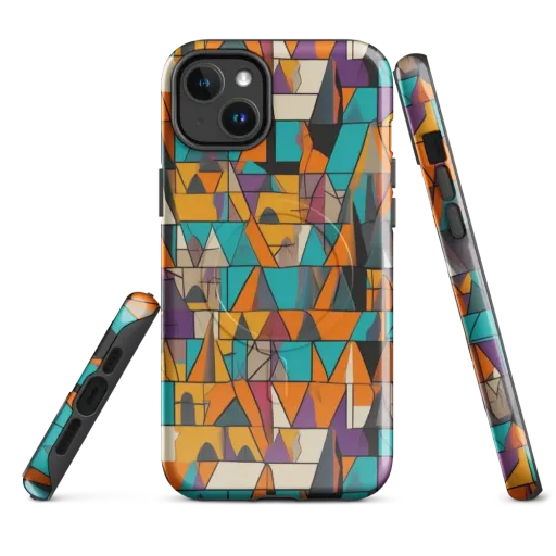 Amber Geometry on a MagSafe Tough Case for iPhone®