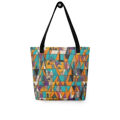 Amber Geometry on a Tote Bag