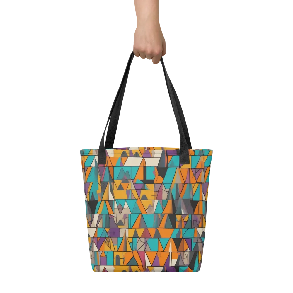 Amber Geometry on Tote Bag — Front