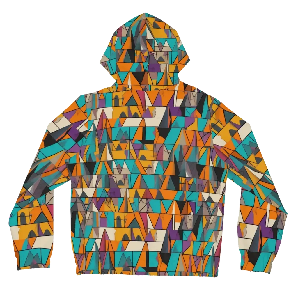 Amber Geometry on Women's Full-Zip Hoodie — Back