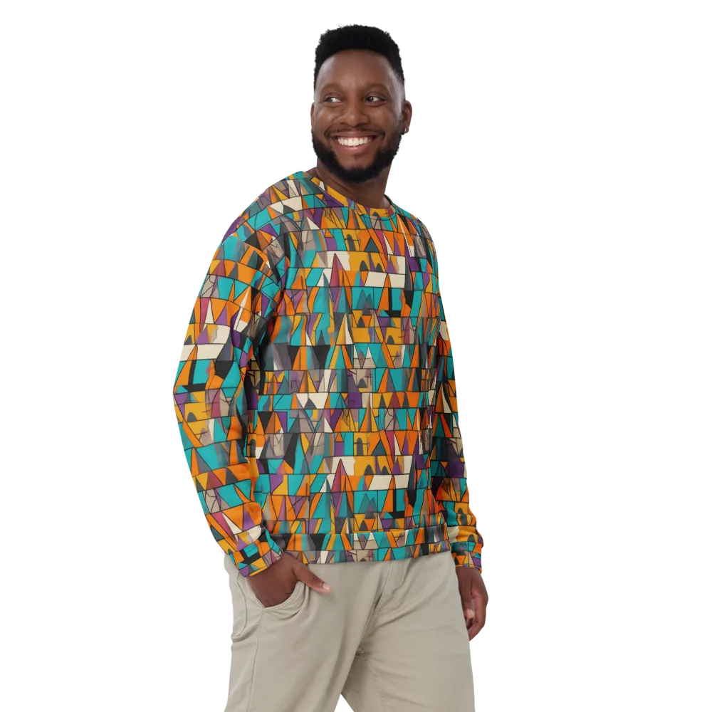 Amber Geometry on Sweatshirt — Front