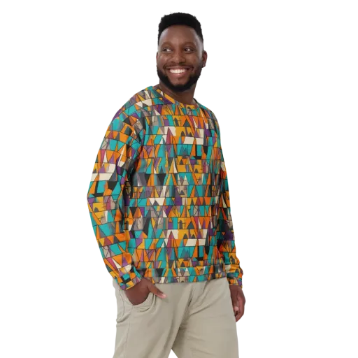 Amber Geometry on a Sweatshirt