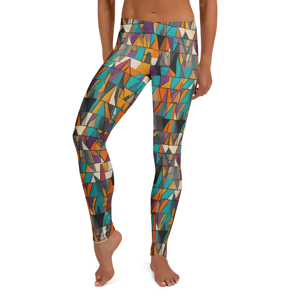 Amber Geometry on Leggings — Front