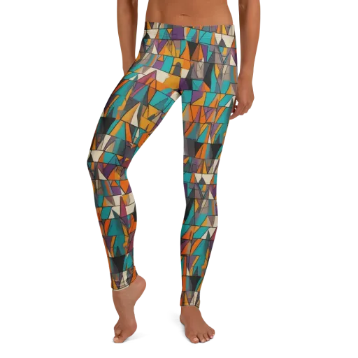 Amber Geometry on a Leggings