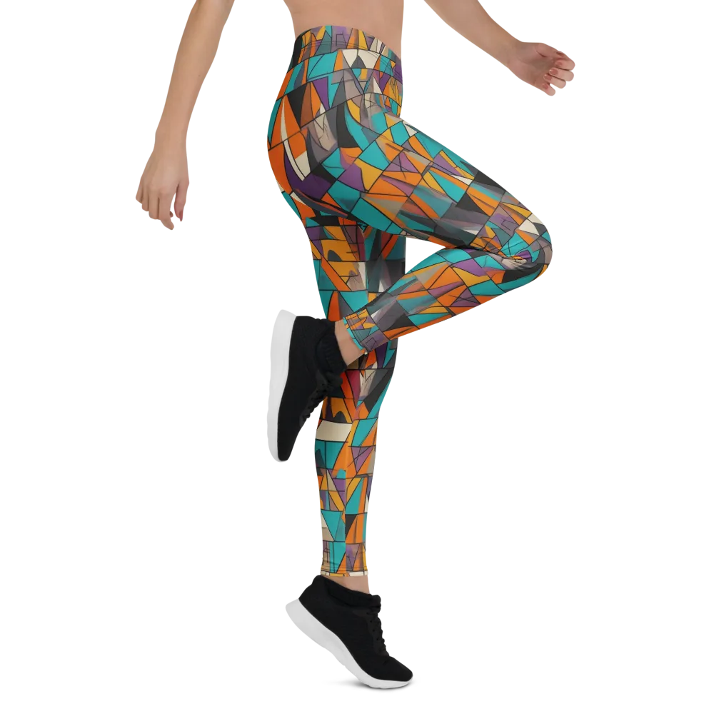 Amber Geometry on Leggings — Right