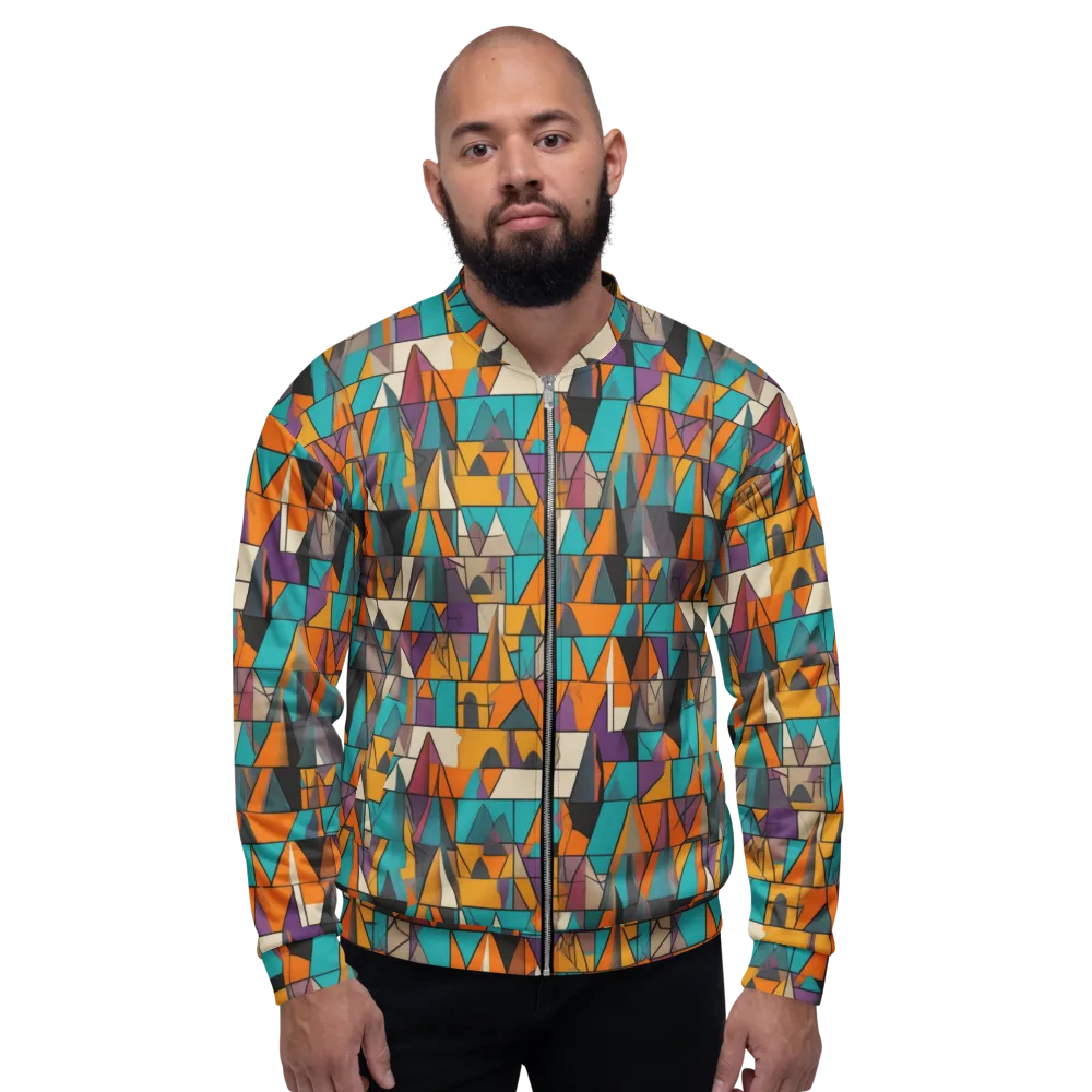 Amber Geometry on Bomber Jacket — Front