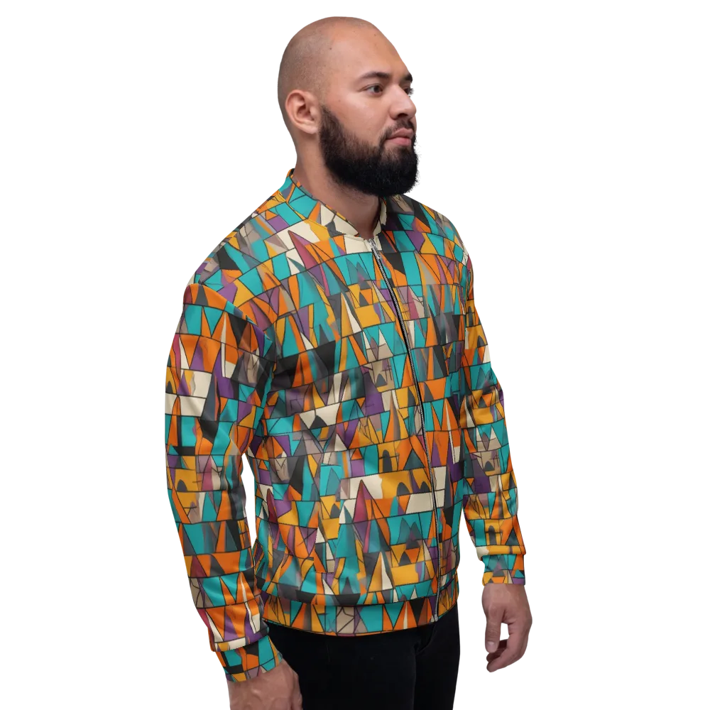 Amber Geometry on Bomber Jacket — Right