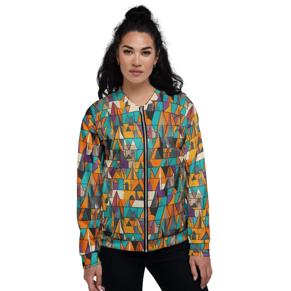 Amber Geometry on Bomber Jacket — Front