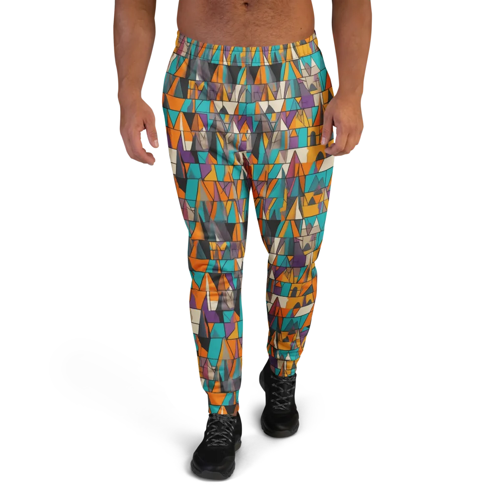 Amber Geometry on Men's Joggers — Front
