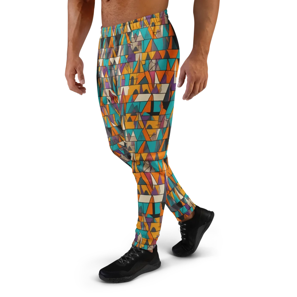 Amber Geometry on Men's Joggers — Left