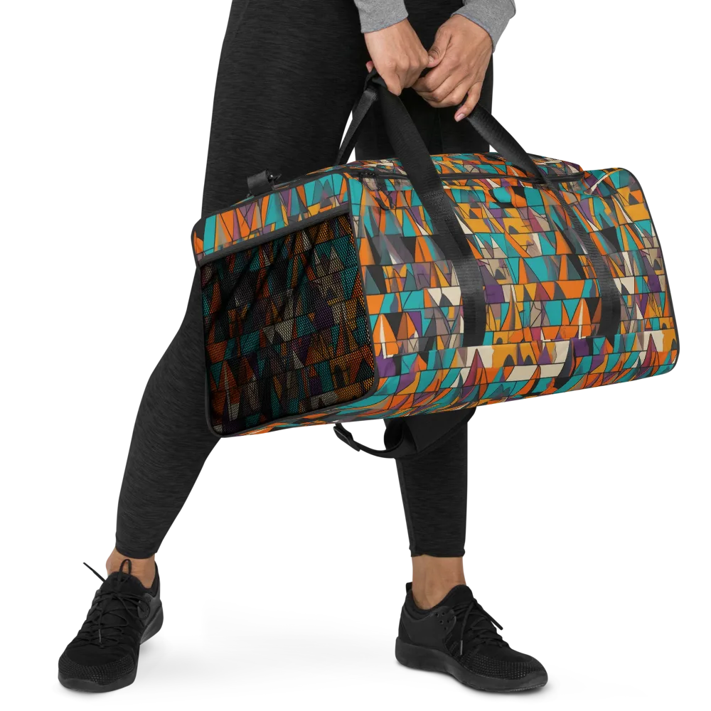 Amber Geometry on Duffle Bag — Right Front
