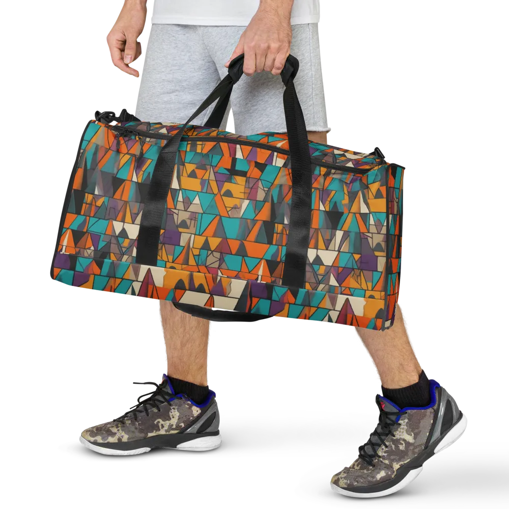 Amber Geometry on Duffle Bag — Front