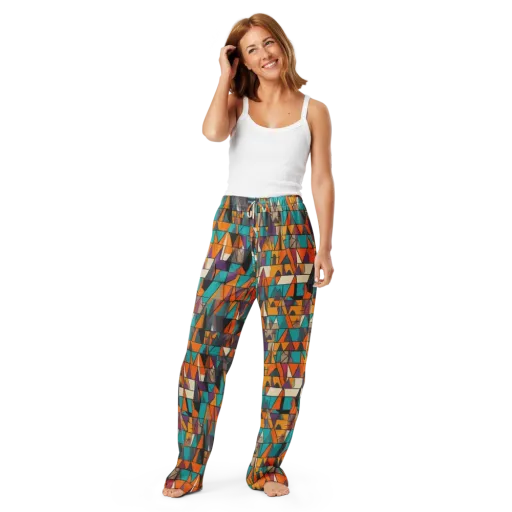Amber Geometry on a Women's Pajama Pants