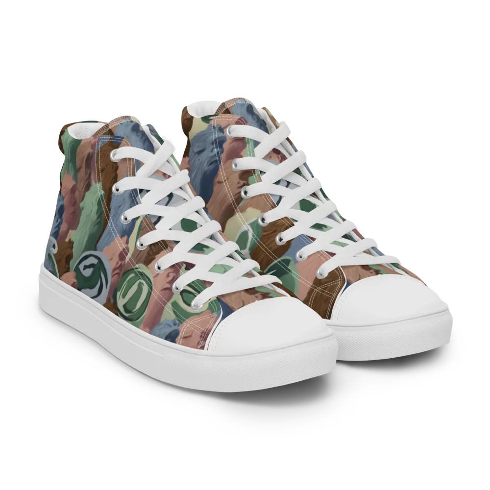 Profile Parade on Men's High Top Canvas Shoes — Right Front