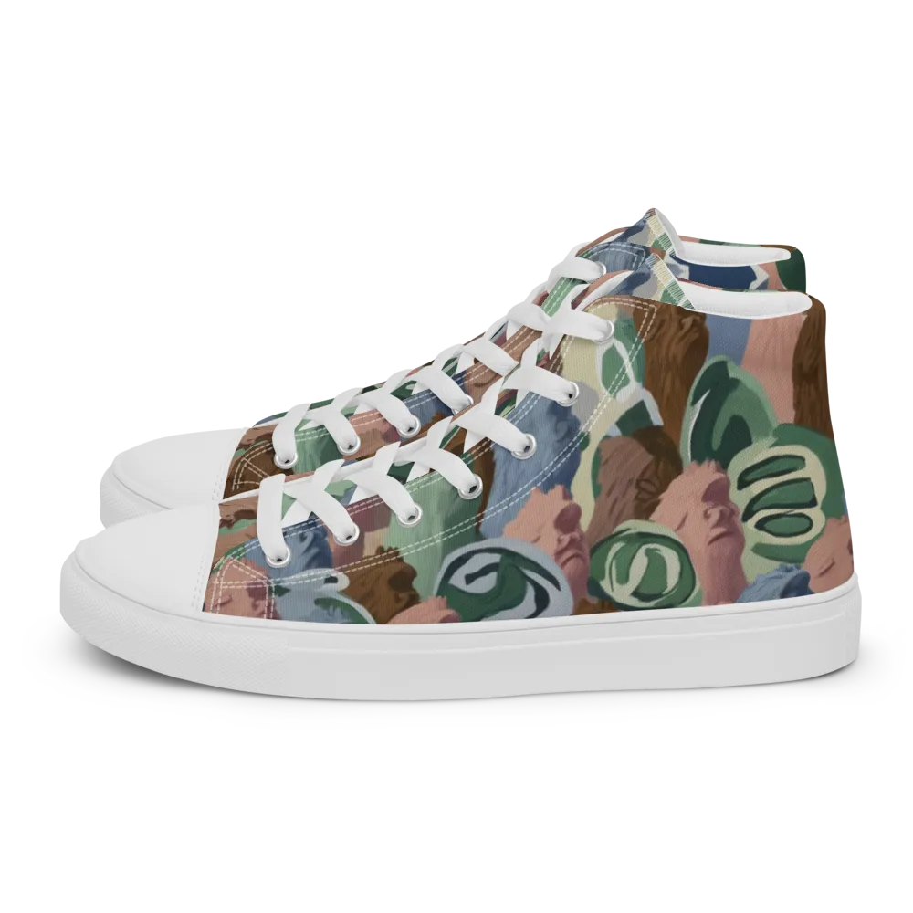 Profile Parade on Men's High Top Canvas Shoes — Left