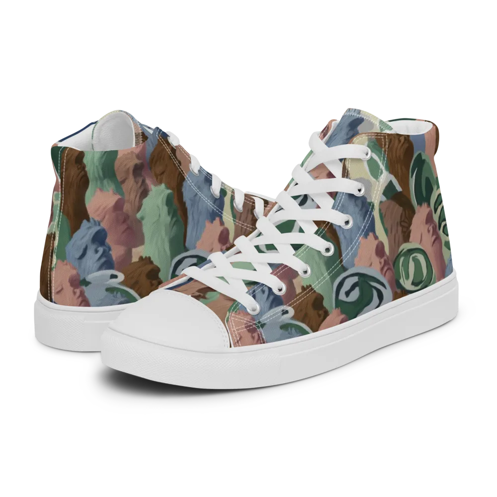 Profile Parade on Men's High Top Canvas Shoes — Left