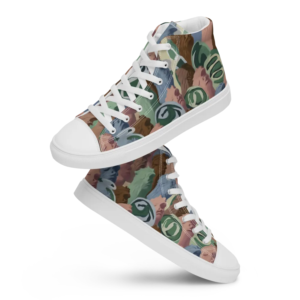 Profile Parade on Men's High Top Canvas Shoes — Front