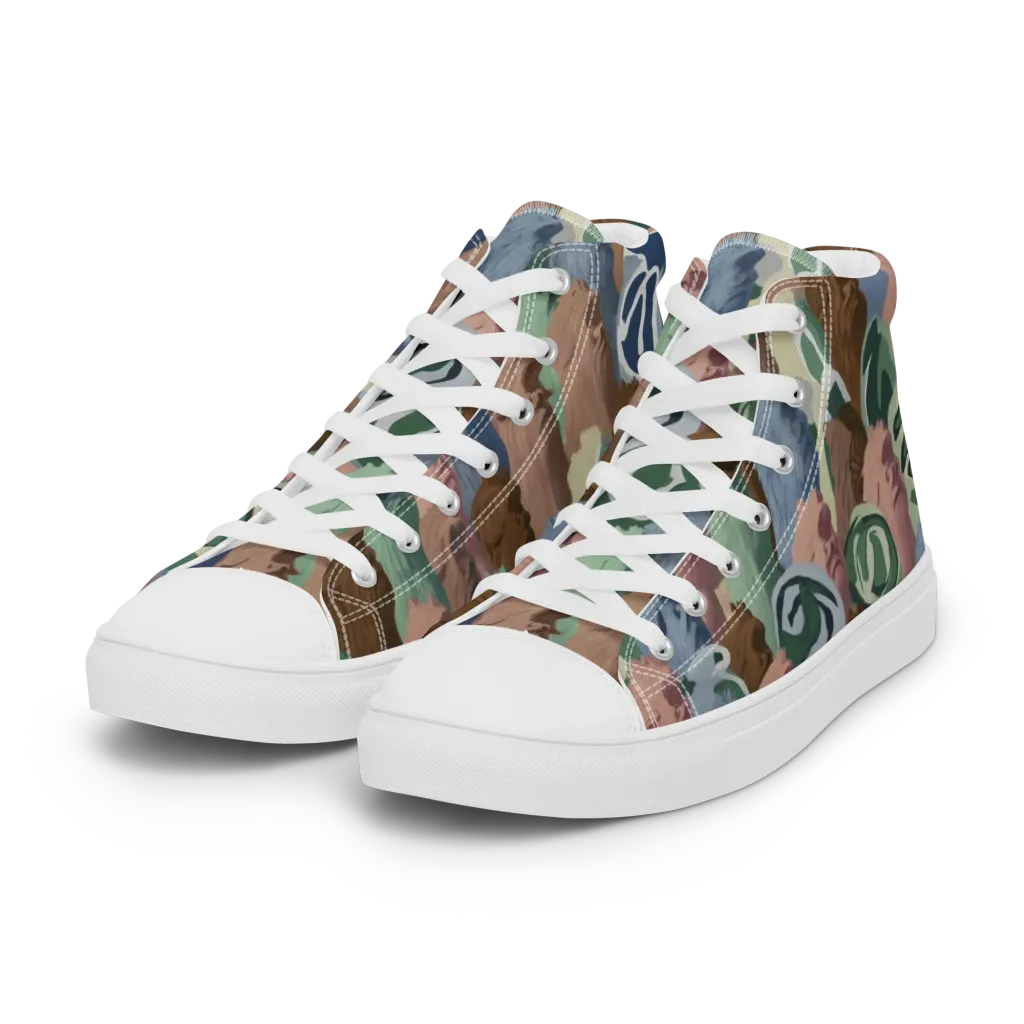 Profile Parade on Women's High Top Canvas Shoes — Left Front