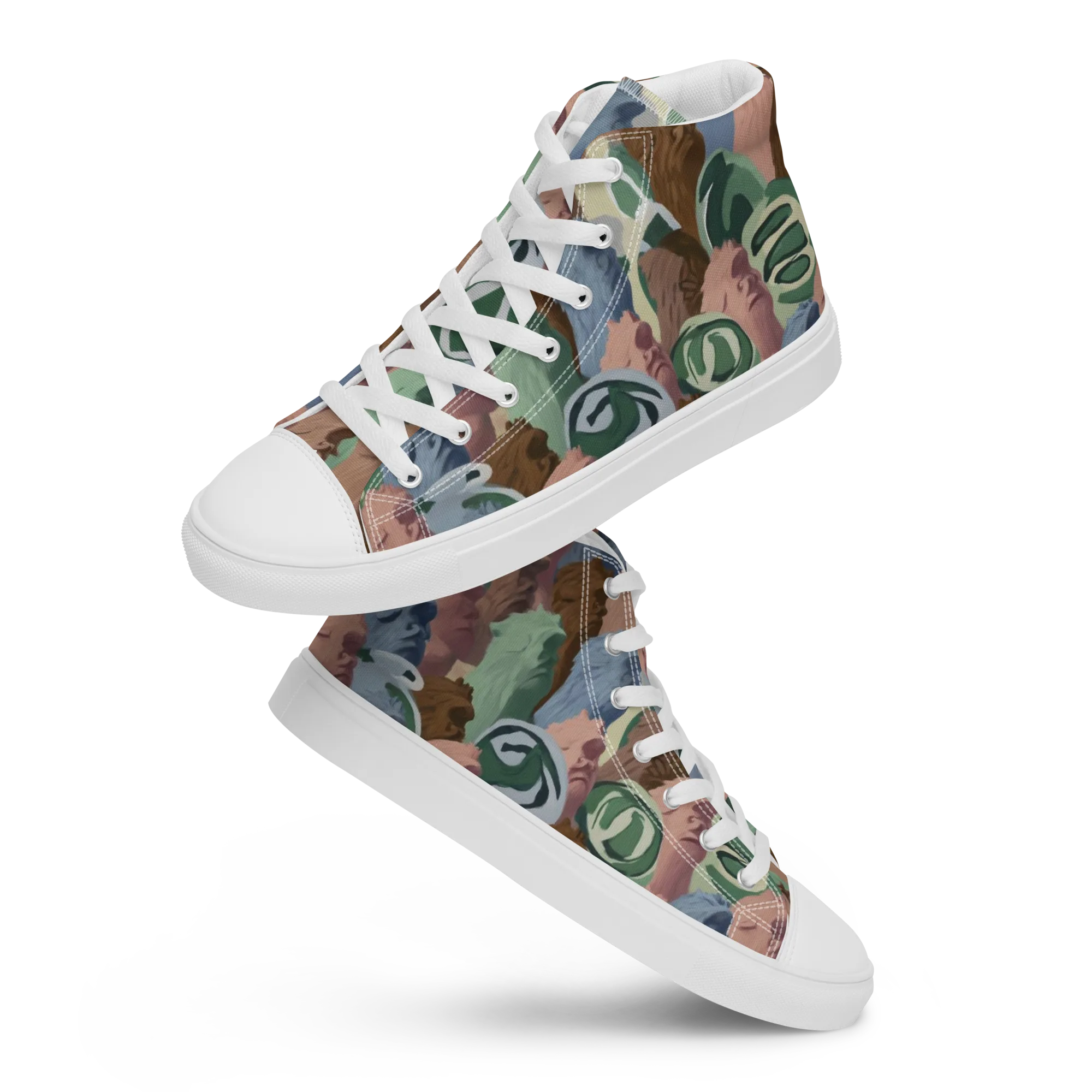 Profile Parade on Women's High Top Canvas Shoes — Front